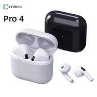 Pro4 TWS Bluetooth Earphone 9D Stereo Wireless Headphone in-Ear HiFi Earbud HandsFree Headset dengan