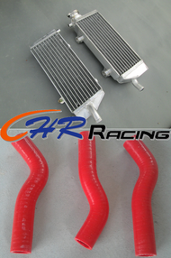 for KTM 250 SX-F SXF 2007 2008 2009 2010 Aluminum Radiator &amp; Silicone Hose