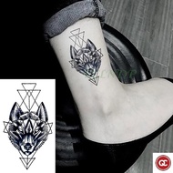 QC 1Pc Waterproof Geometric Animal Wolf Fake Tattoo Sticker Body Art Water Transfer Stickers Decals