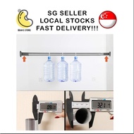 👍CHEAPEST!👍Extendable Curtain Rod Telescopic Shower Rod Laundry Pole Stainless Steel Round Head