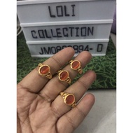 Cincin batu merah suasa 24k