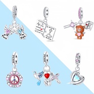 New Product S925 Silver Bracelet Pendant Peace Compatible with Hope Meaning Bracelet DIY Jewelry Mak