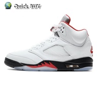 W5QP Air Jordan 5 Fire Red Rukawa kaede Slam Dunk Black Red Basketball Shoes Thick Bottom Jordan5 Sp