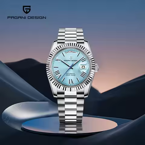 PAGANI DESIGN 2026 New Ice Blue DD40 Luxury Automatic Watch For Men Mechanical Watch Men's Top Sapph