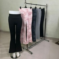 Cutbray Leggings/Women's Yoga Pants/Basic High Waist Cutbray Pants/Women's Flare Pants