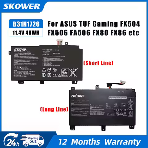 48Wh B31N1726 Battery for Asus FX80 FX86 TUF FX504 FX504G FX504GD FX504GE FX504GM FX505 FX505DT FX50