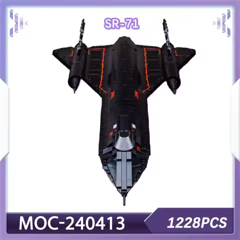 Building blocks set Lockheed SR-71 Blackbird model Military Fighter jet MOC-240413 adults bricks Chr
