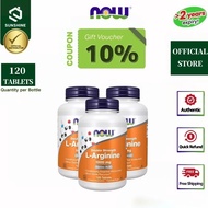 EXP:2027 NOW Foods L-Arginine 1000mg 120 Tablets Premium Circulatory Health Support Supplement