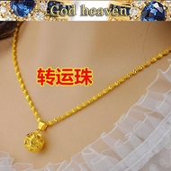 Necklace women's 916 gold necklace gold color gold transfer beads pendant gold jewelry jewelry clavicle chain salehot