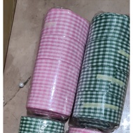 HIJAU MERAH 1 Roll 3.8cm Checkered Ribbon 2.5cm Checkered Ribbon Pink Ribbon Green Checkered Ribbon 