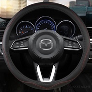 Leather Car Steering Wheel Cover Case for Mazda 2 3 Mazda 6 BT-50 CX-3 CX-30 CX-5 CX5 CX-8 CX-9 2015 2016 2017 2018 Accessories