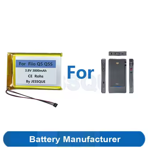 "0" Cycle Original Replaces 3800mAh Battery For Fiio Q5 Q5S Portable Decoding Amp Amplifier Batterie