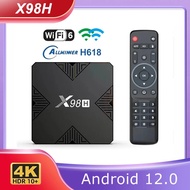 X98h Smart Tv Box Android 12.0 Allwinner H618 Quad Core 4gb 32gb Tvbox 4k 6k 2.4g/5g Wifi6 Bt Hdr Me