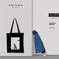 Totebag BLACK CANVASWanita WOMEN'S BAG ZIPPER PRINT TOTE BAG Pay on Delivery L7E0 Good quality High 