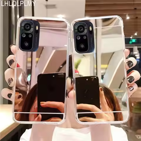 Makeup Mirror Silicone Case For Vivo V23 5G Y91C Y12 Y17 Y01 Y19 Y20 Y11S Y30 Y50 Y21 Y33S Y76 Y20S 