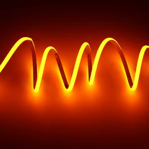 10pcs 12v 24v Thin Slim 3mm 5mm 8mm LED Flexible Strip 20cm 30cm 50cm 1m Orange Amber 1800k 1900k 30