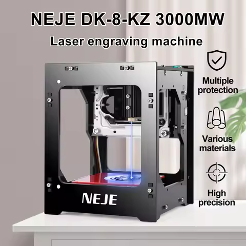 Hot sale! NEJE DK-8-KZ 1500/2000mW Desktop Laser Engraving Machine, 38×38mm CNC for WPC, DIY Crafts 