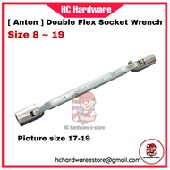 [ Anton ] Double Flexible Socket Wrench 180 Degree Flexible,12 PIN Flexible Socket Wrench GIANTS TOO