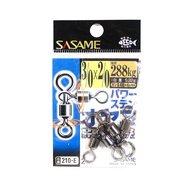Sasame 210-E 3 Way Power Stain Swivel Black Size 3/0 x 2/0 (1492)