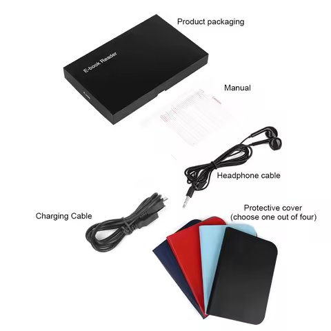 E-book Reader with 7-inch HD TFT Screen Digital MP3 Audio Music Player Tablet Black,8GB,EU Plug