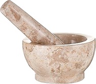 Cilio Prosecco Marble Mortar and Pestle, 2-Inch, Cream