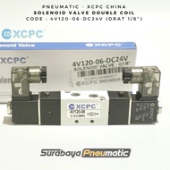 Solenoid Valve - 4V120-06-DC24V (1/8" Thread) - 5/2 Way - Double Coil XCPC