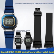 GM-B2100 gmw-b5000 Fluorine rubber watchband for Casio G-SHOCK GMW-B5000 rubber strap stainless stee