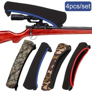 [Neoprene Scope Cover] 4pcs Neoprene Scope Cover, Optical Lens Protector for Outdoor Hunting Gun Sco