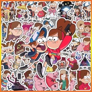 Set of 50 waterproof Gravity Falls Stickers, cute Gravity Falls stickers for suitcases, phones, helm