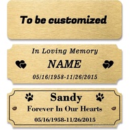 Personalized Engraved Name Plate, Brushed Solid Brass Frame Plaque with Adhesive Backing or Screws f