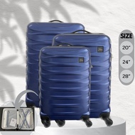 กระเป๋าเดินทาง กระเป๋าเดินทางล้อลาก ABS PC วัสดุพรีเมี่ยม น้ำหนักเบา ดีไซน์หรูหราทันสมัย ขนาด20-24-28นิ้ว  #SKY (Royal Blue color)