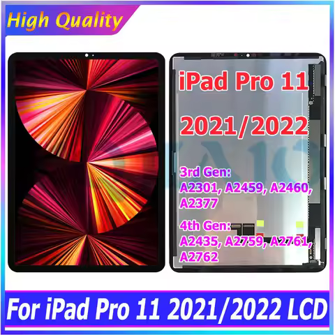 11 inch For iPad Pro 11 2021 A2301 A2459 A2460 Pro11 2022 A2435 A2759 A2761 A2762 LCD 3rd 4th Gen Di