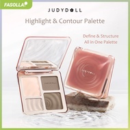 【Judydoll】 Highlight & Contour Palette - 2-in-1 Sculpting, Customized for Asian Skin, Natural & Stre