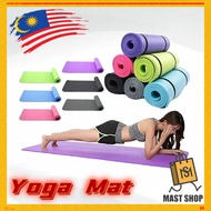 READY STOCK💥Fitness NBR Yoga Mat 5MM PU Natural Rubber Non-Slip Soft High Density Exercise Pad Home 