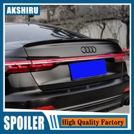 For NEW Audi A6 C8 2019 2020 2021 Spoiler High Quality ABS Car Trunk Lip Wings Tail Spoiler A6 Acces