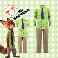 Boys Animation Movie Costume Nick Fox cos Costume Children Summer Performance Costume Fox Nick Costu