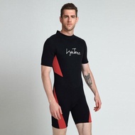 2021 3Mm Neoprene Shorty Swimming Wetsuit For Men Swimsuit Plus Sizes 6XL 5XL Black Swimwear Swimmin