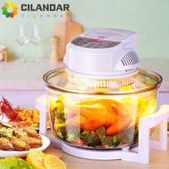 Household Oil-Free Air Fryer 12L Smart Visual Glass Lightwave Oven Multi-Ftion Electric Fryer Oven Air Oven