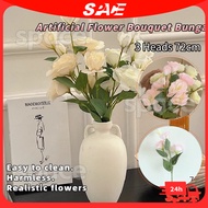 Artificial Eustoma Flower Premium Silk Cloth Festive Decor Bunga Hari Raya for Wedding Decoration假花
