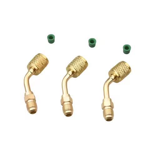 AT21-Brass HVAC Charging Adapter A2L R-32 R-454B Adapter For Air Conditioners HVAC For Refrigerant L