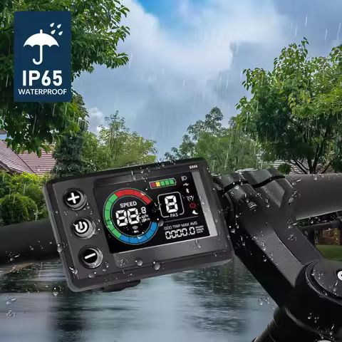 S866-1S LCD Color Display 24V/36V/48V Electric Cycling Speedometer Digital Large Screen Waterproof W