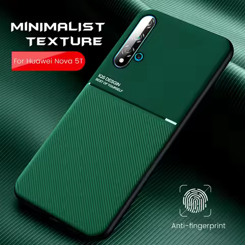 car magnetic holder cover for huawei nova 5t nova5t case slim matte on hauwei nova 5 t silicone shoc