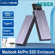 ACBER ACASIS USB C 3.2 SSD Enclosure Suit M.2 Nvme SSD 12+16 PIN for Apple Mac/iMac/MacBook Pro/Air 2013 to 2017 Portable Storage Case IUYVM