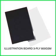 ◊ ☈ 3 PLY 800GSM ILLUSTRATION BOARD 1 WHOLE SIZE 10PCS