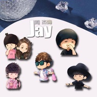 Jay Chou Peripheral brooch Q version cute JAY backpack school uniform pendant decoration