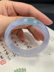 冰種翡翠玉鐲 天然翡翠 緬甸A玉 玉鐲 • 冰種紫藍翡翠貴妃鐲