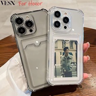 Clear Card Holder Transparent Phone Case Bag For Honor Magic 6 5 4 200 90 Lite 80 70 50 SE 30 X9 X9a