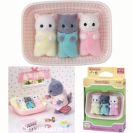 Sylvanian Families Baby Persian Cat Triplets Doll House Calico Critters Miniature Toy