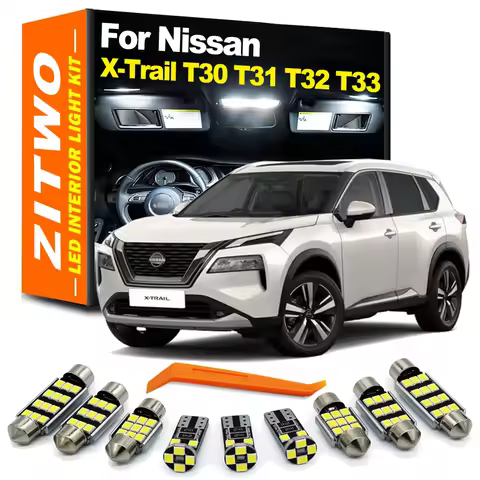 ZITWO LED Interior Light License Plate Lamp Kit For Nissan X-Trail Xtrail T30 T31 T32 T33 2001 - 202