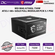 MSI MAG A750GL 750W ATX3.1 80+ GOLD FULL MODULAR PCIE 5.1 PSU